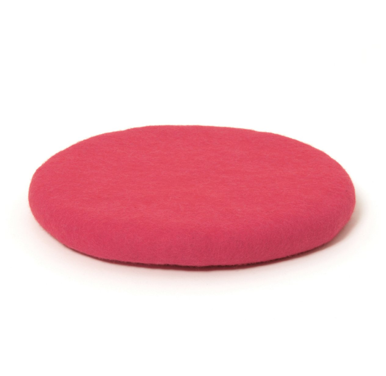 Coussin Chakati en feutre - rose grenade